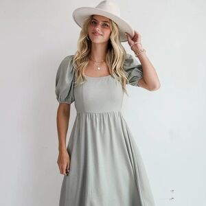 Linen midi dress